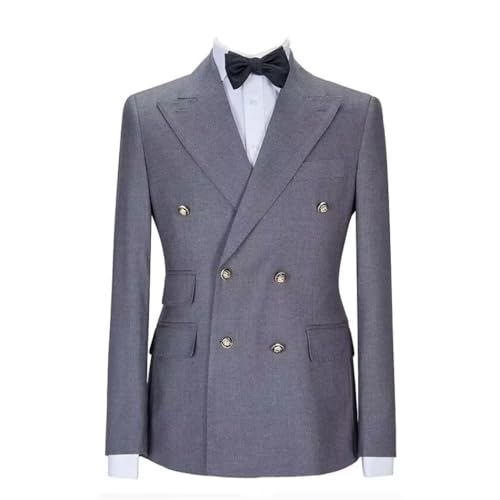 Men Business Blazer Peak Lapel Casual Suit Jacket for Wedding or Formal Events