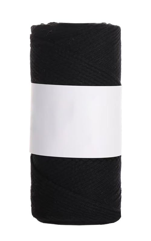 Fil coton creux 2mm cordon mélangé polyester pour sacs et tricot - 5 rouleaux de 150m