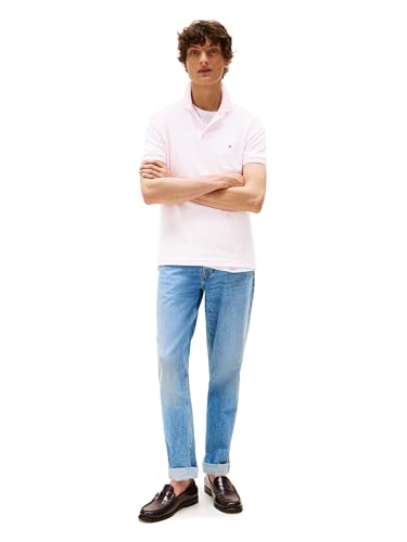 Image of Tommy Hilfiger Mens Short Sleeve Casual Polo Shirts in Regular Fit with Liquid Cotton