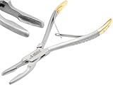 ARTMAN INSTRUMENTS Bone Rongeur 45 Degree Curved 6 Inch Blumenthal Surgical Dental Instruments with Gold Plated Handle