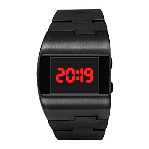 Preisvergleich Produktbild KiyomiQvQ LED Digitaluhren Mode Einfach Elektronische Uhr Einfarbig Rechteck Armbanduhren Wild Dial Watch Casual Sport Wristwatch Business Herren Uhr Chronograph