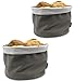 EliXito Brotkorb Stoff - Aufbewahrung von knackigen Brötchen & Brot - Auch ideal als Bad Organizer oder Deko Aufbewahrungskörbe Küche - Brötchenkorb 100% Baumwolle - Brotkörbchen (2xGrau)