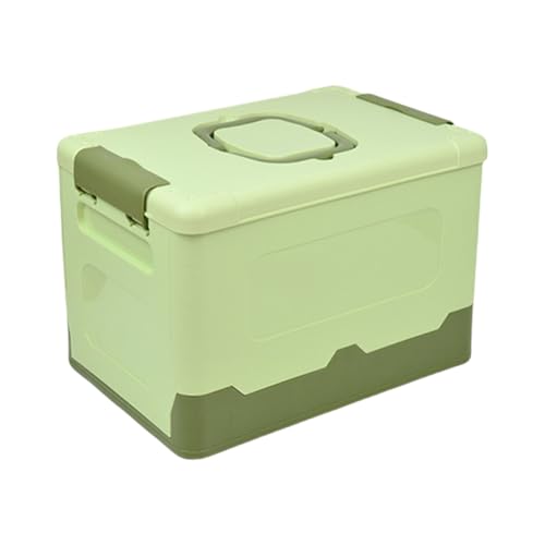 Boîte pliable – Boîtes de rangement pliables | Caisse pliante avec couvercle | Poubelle portable empilable avec couvercle et poignée | Bac de rangement de grande capacité pour la maison, le placard