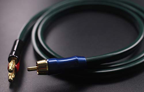 Cable de altavoz para conectar tocadiscos a bafles con terminales banana 4