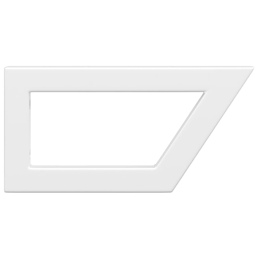 Juego de 2 soportes para lavabo, color blanco, trapezoidal, de acero, 15 x 30 cm, montaje en placa de pared, consola para baño, cocina, soporte de 100 kg
