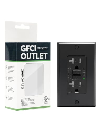 1-Pack 20 Amp GFI Electrical GFCI Outlet Self-Test Tamper Resistant (TR) Weather Resistant (WR...