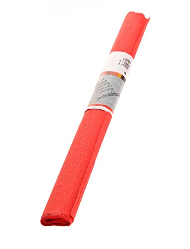 Crépon Rouge aquarola - Lot de 10 feuilles de papier crépon fin pour loisirs