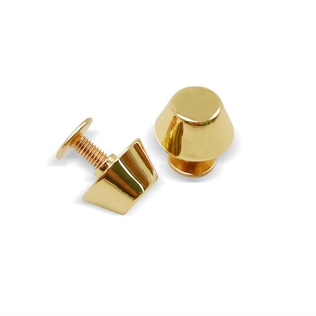 fashionAE - 20pcs Bags Bottom Studs Metal Rivets 13mm DIY Screw Bottom Wear protection Craft Bucket nail Screw for Bag Accessories (Light gold)