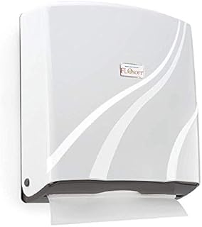 Paper Towel Dispenser Z Folding Wall Mount ABS Plastic 300 Paper Towel Capacity White