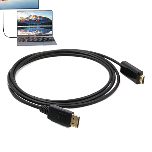 Hailerio Cable de Monitor | Conexión Unidireccional 180cm 4K Vídeo Para Ordenador,Cables De Reemplazo Largos Para Transferencia De Datos En Vídeo Internet Media Streaming Cine En Casa Ordenadores De