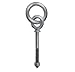 Chicago Hardware RING BOLT Galvanized 1/2 x 6