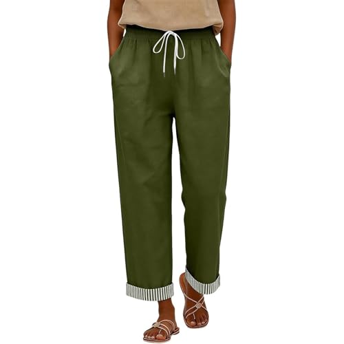 Pantalon décontracté droit femme - Pantalon fluide taille confort tous les jours