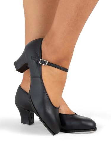 Capezio womens Jr. Footlight Tap Shoe, Black, 7.5 M US