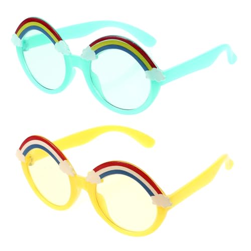 2pairs Girls Fashion Sunglasses Boys Girls Glasses Ergonomic Design Boys and Light Glasses