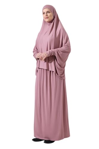 Image of Muslim Dresses for Women, Two-Piece Long Sleeve Islamic Prayer Dress, Hijab