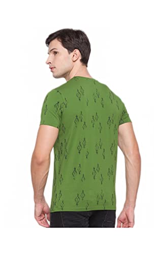 Image of Spykar Men's Printed Slim Fit T-Shirt