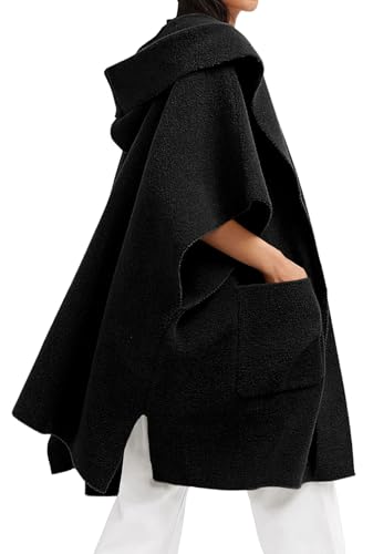 Image of CHARTOU Women Hooded Kimono Cardigan Sweater Oversized Open Front Cardigan Jacket