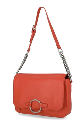 Harley-Davidson Women's Magnetic Flap Closure O Ring Chain Purse - Orange