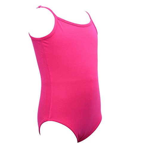 Dancina Girls Dance Leotard Camisole - Ballet Dance Lesson Unitard Dance Wear 6 Hot Pink