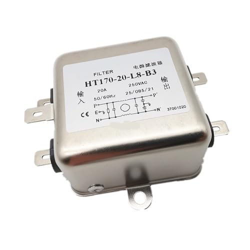 Filtro de potencia monofásico HT170-20-L8-B3 de 20A para control de ruido eléctrico