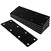 OTTFF 6 Pcs Black Flat Straight Mending Metal Plate with 8 Predrilled Holes, 6Â½