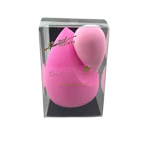 Makeup Sponge Beauty Blender Foundation Sponges Latex Free Blender Beauty Makeup Sponges for Liquid Foundation Powder Sunscreen and Cream 1 Big Sponge 1 Little Sponge (hot pink limited edition) - Image 3