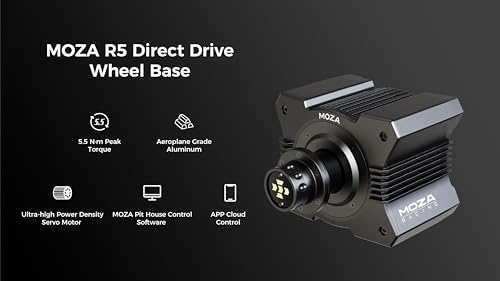 Image of MOZA RACING R5 Bundle - Advanced Racing Simulator Bundle for Realistic Driving Experience, Featuring High-Performance Wheelbase and Pedals - Perfect for Professional and Enthusiast Sim Racers