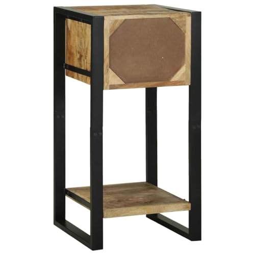 Mesa de madera de mango maciza y acero de alta calidad artesanal 8