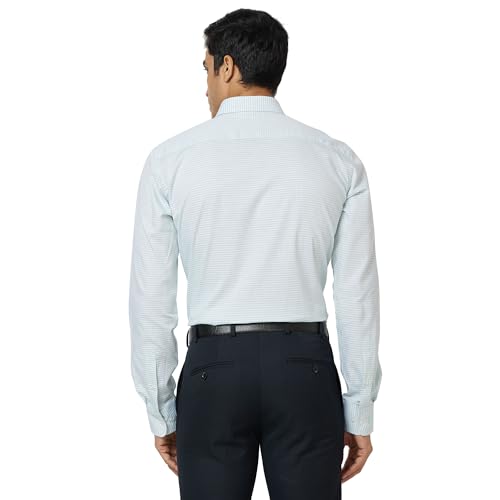 Image of Park Avenue Slim Fit Pure Cotton Checks Pattern Semi Cutaway Collar Formal Shirt