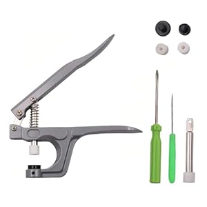 Druckknopfzange Hochleistungs,Metall Druckknopfzangen,Kleidungs Druckknopfzange,Druckknopf Zange Starke,Geeignet zum Nähen,Basteln,Selbermachen von Lätzchen,Stoffwindeln,Wollk...