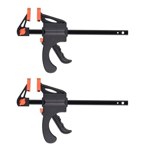 TAIANJI 2 Piezas Sargentos de Apriete Sargentos Monomanuales Abrazadera de Barra para Carpintero Kit de Herramientas de Carpintería Madera(20cm)