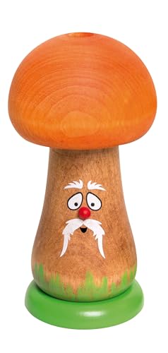 Kuhnert Drechslerei Rauchfigur/Räucherfigur - Rauchpilz mit Hut in der Farbe