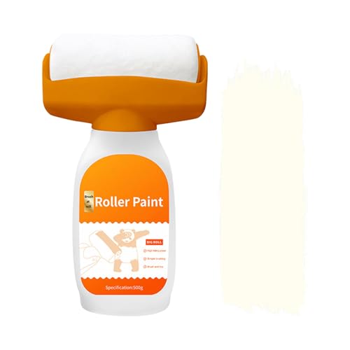 Generisch Easy - Pintura de pared (500 g), color /gris/verde/azul/amarillo, pintura de pared, rodillo portátil