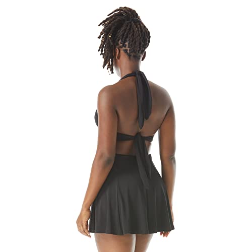 Coco Contours Athena Draped Halter Bra Sized Bikini Top — Retro Resort Swimsuit Top2