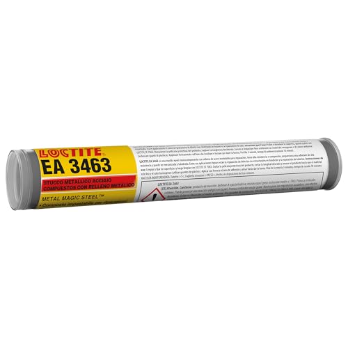 LOCTITE EA 3463, Adesivo epossidico bicomponente, Resina epossidica impastabile caricata con acciaio, Stucco epossidico bicomponente per riparazioni di emergenza, 1 stick da 114g