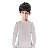 Youth Boys Compression Shirt Baseball Undershirt Long Sleeve Athletic Football Shirts Soccer...