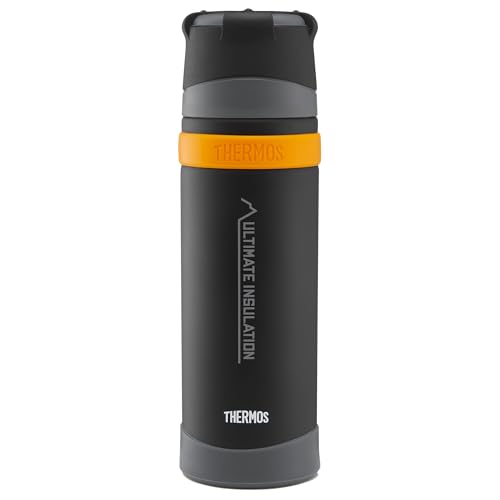 Thermos - Matt Black Ultimate Flask (900ml), Reusable Insulated Stainless Steel Thermal Coffee Cup for Hot or Cold Drinks, Vacuum Sealed Water Flask with a Leak-Proof Lid, 24hr Hot/24hr Cold