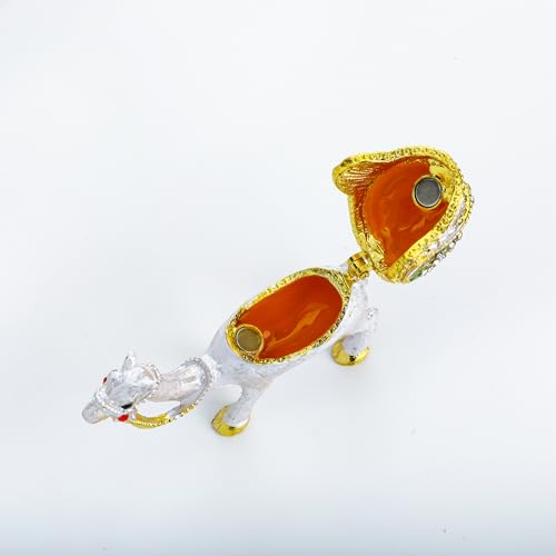 YUFENG Mini Figurine Trinket Boxes Ornament Crystals ,Hand-painted Patterns Jewelry Trinket Box Hinged Collectible Ring Display Holders for Women or Girl (camel trinket box) by YUFENG