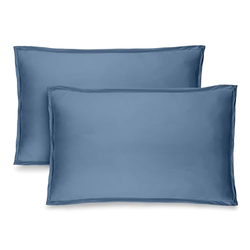 Bare Home Standard Pillow Sham Covers - Set of 2 - Premium 1800 Ultra-Soft Microfiber - Double...