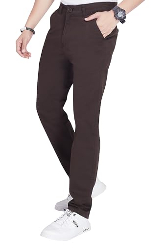 Image of DIVISIVE Men's Regular Fit Cotton Chinos Trousers Pants