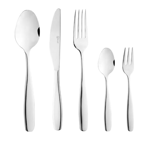 WOLFF - Faqueiro de Aço Inox Cannes 30 Peças - Jogos de Talheres - Mesa Posta