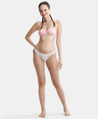 Jockey 1581 Women's Wirefree Non Padded Super Combed Cotton Elastane Stretch Medium Coverage Beginners Bra with Ultrasoft and Durable Underband