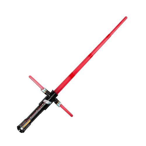 Star Wars Kylo Ren - Acessório oficial de fantasia de Halloween - sabre de plástico retrátil iluminado