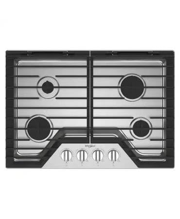 WCGK5030PS 30-Inch Gas Cooktop, 4 Burners, Stainless Steel, Built-in Kitchen Stovetop