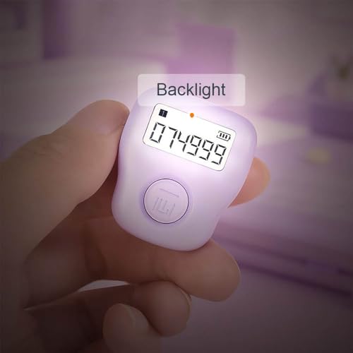 Image of Rechargeable Silent Finger Counter 6 Channels Digital Tasbih Tally Clicker with LED for Prayer Knitting Sports Gift
