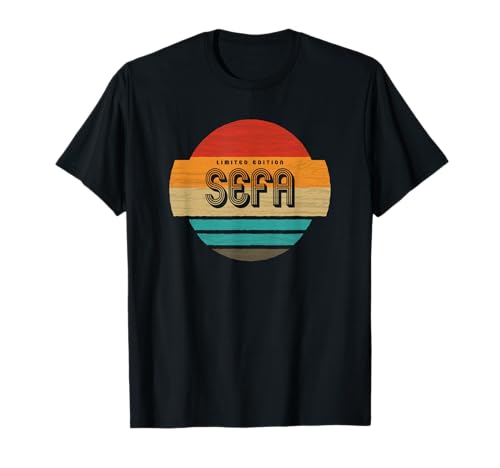 Regalo personalizzato Sefa Nome Retro Vintage Sunset Limited Edition Maglietta