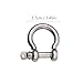 Ipetboom 4pcs 304 Stainless Steel D-Shaped Bow Shackles M6 Metal Shackle Locks for Lifting and Rigging Industrial Use