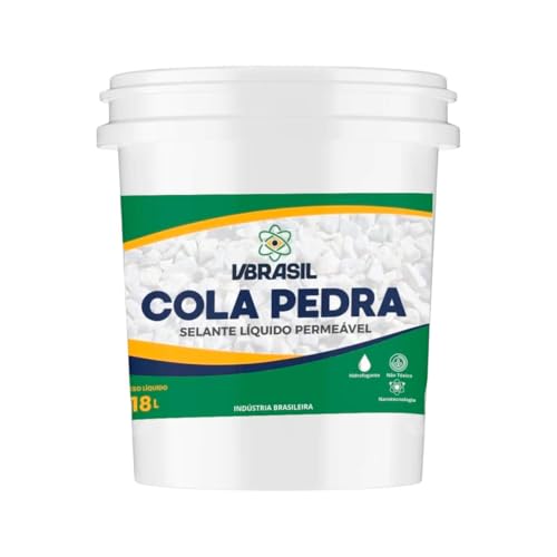 Cola Pedra Selante Líquido Permeável, Fixador de Pedras para Jardim, Nanotecnologia, Alta Resistência, 18 Litros