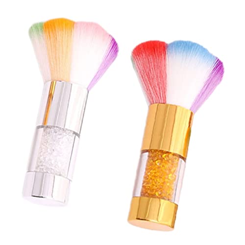 WOFASHPURET Womens Makeup Brushes Set 2pcs Blush Stippling Brush Handle for Daily and Use