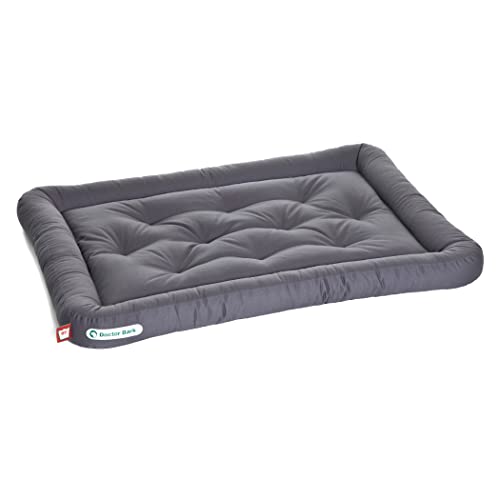 Doctor Bark Hundekissen - orthopädisches Hundebett, 95°C waschbar, hygienisch, robust & bequem (L - 90x70 cm, Grau) Cover
